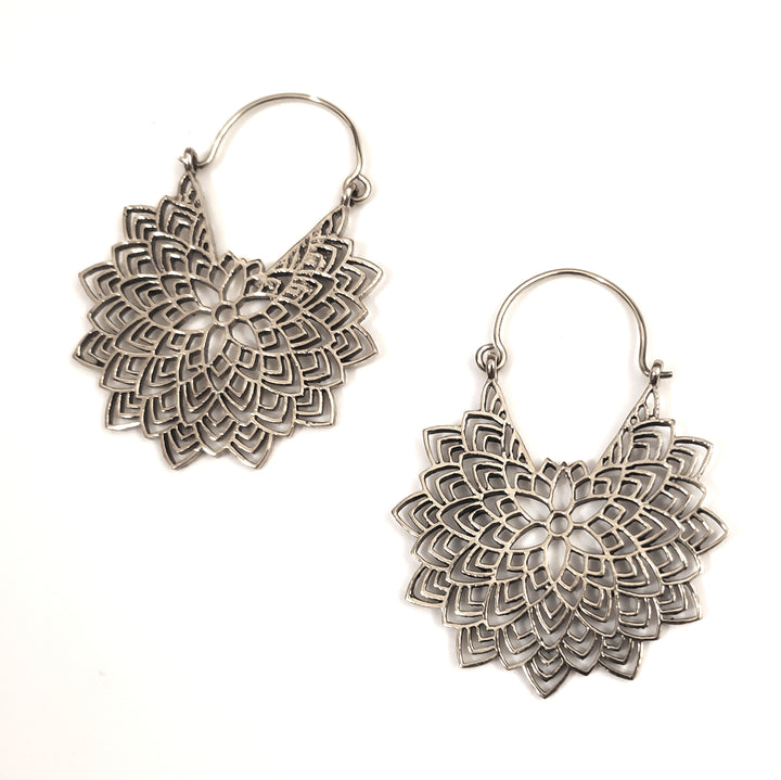 ORECCHINI ETNICI Ottone lucido Orecchini artigianali | ETNICO