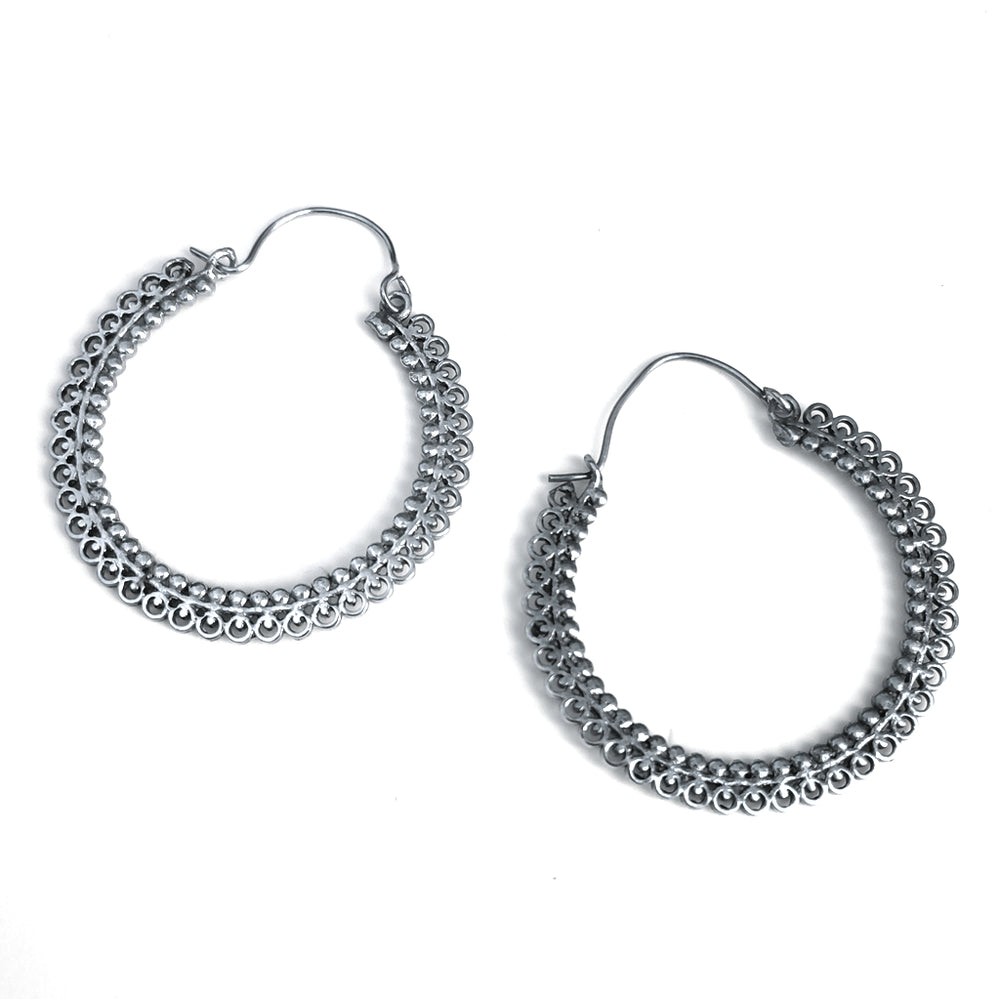 ORECCHINI ETNICI Ottone lucido Orecchini artigianali | Cerchio