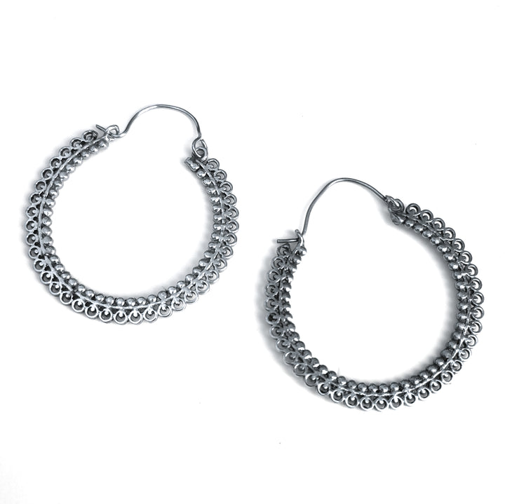 ORECCHINI ETNICI Ottone lucido Orecchini artigianali | Cerchio