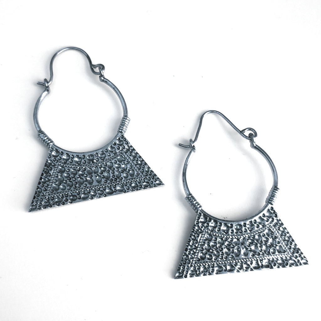 ORECCHINI ETNICI Ottone lucido Orecchini artigianali | ETNICO