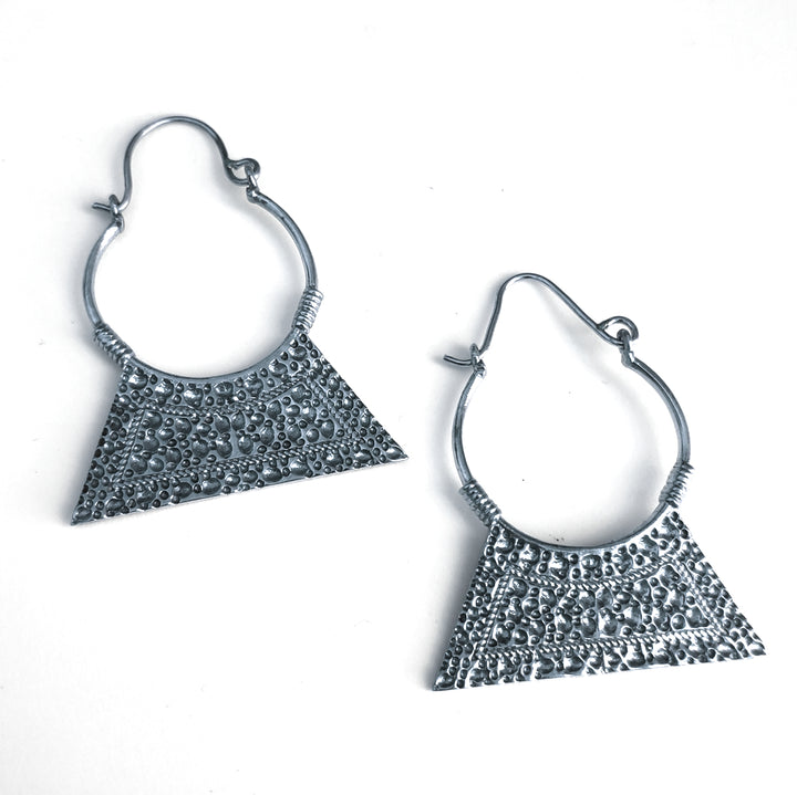 ORECCHINI ETNICI Ottone lucido Orecchini artigianali | ETNICO