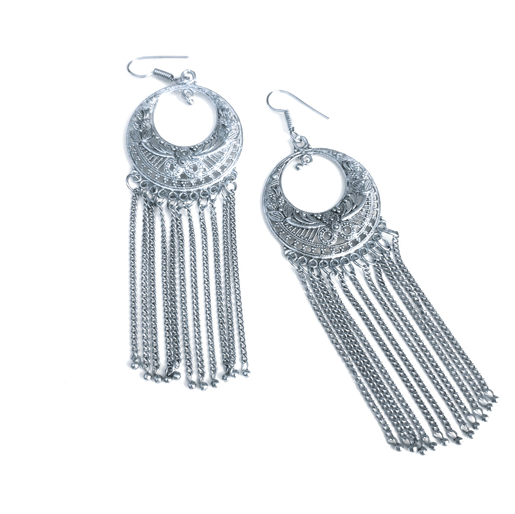 ETHNIC EARRINGS Polished brass Handcrafted earrings | ETHNIC