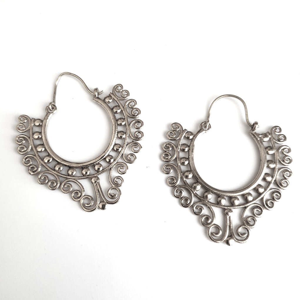 ORECCHINI ETNICI Ottone lucido Orecchini artigianali | ETNICO