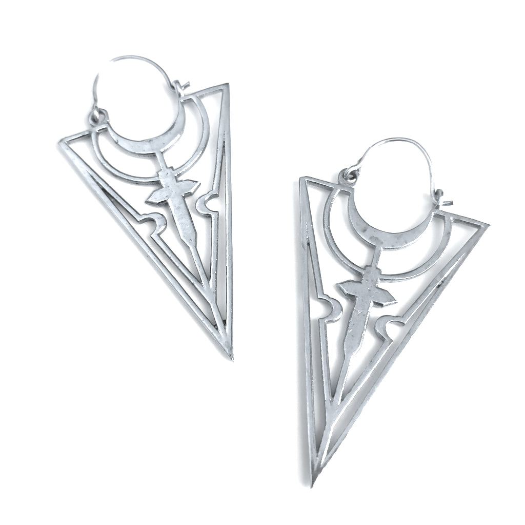 ETHNIC EARRINGS Polished brass Handcrafted earrings | ETHNIC