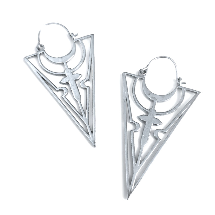 ETHNIC EARRINGS Polished brass Handcrafted earrings | ETHNIC