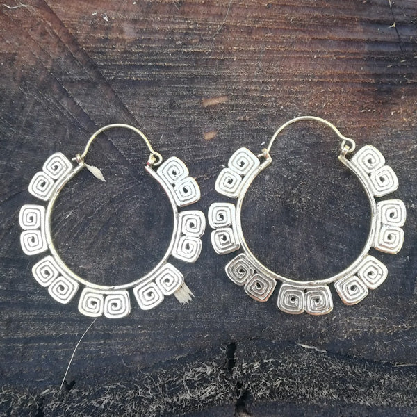 Orecchini etnici in ottone - HAANISH