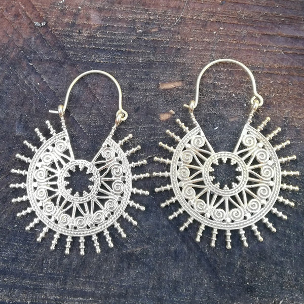 Orecchini etnici in ottone - HETVI