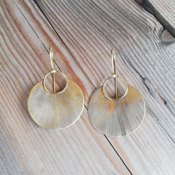 ORECCHINI etnici KALINDEE in ottone senza pietra | ORECCHINI etnici in ottone