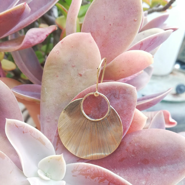 ORECCHINI etnici KALINDEE in ottone senza pietra | ORECCHINI etnici in ottone