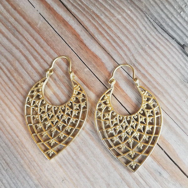 ORECCHINI etnici in ottone - KAVIA