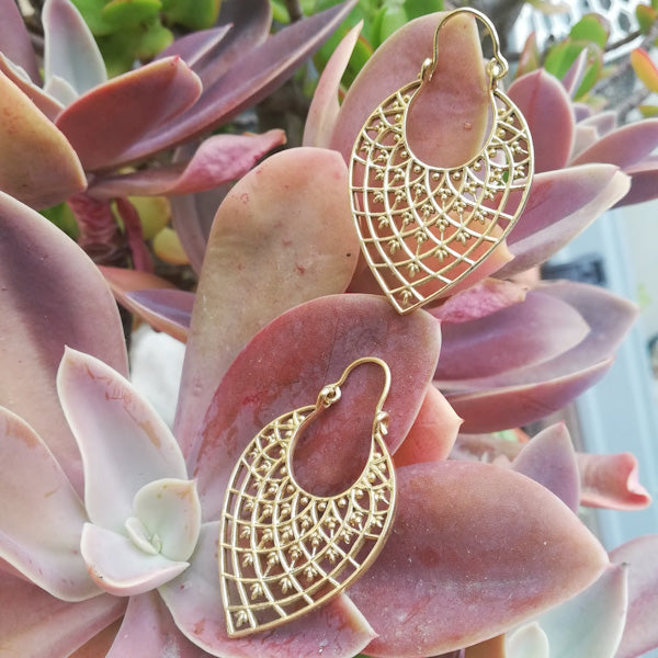 ORECCHINI etnici in ottone - KAVIA