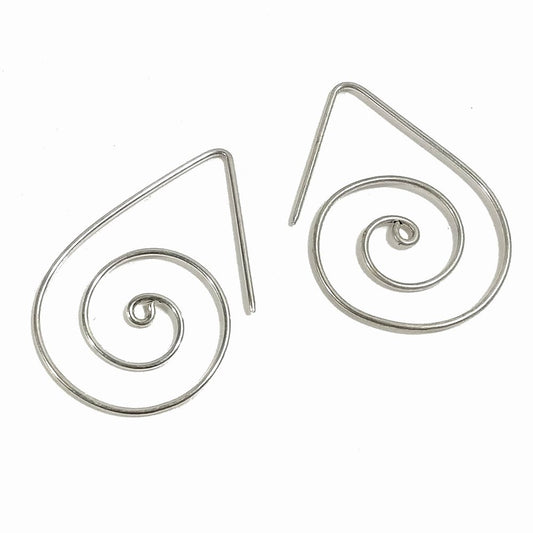 Orecchini etnici Ottone con Spirale Sutra - UMARIA