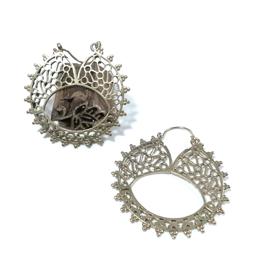 ORECCHINI ETNICI Ottone lucido ORECCHINI | Cerchio