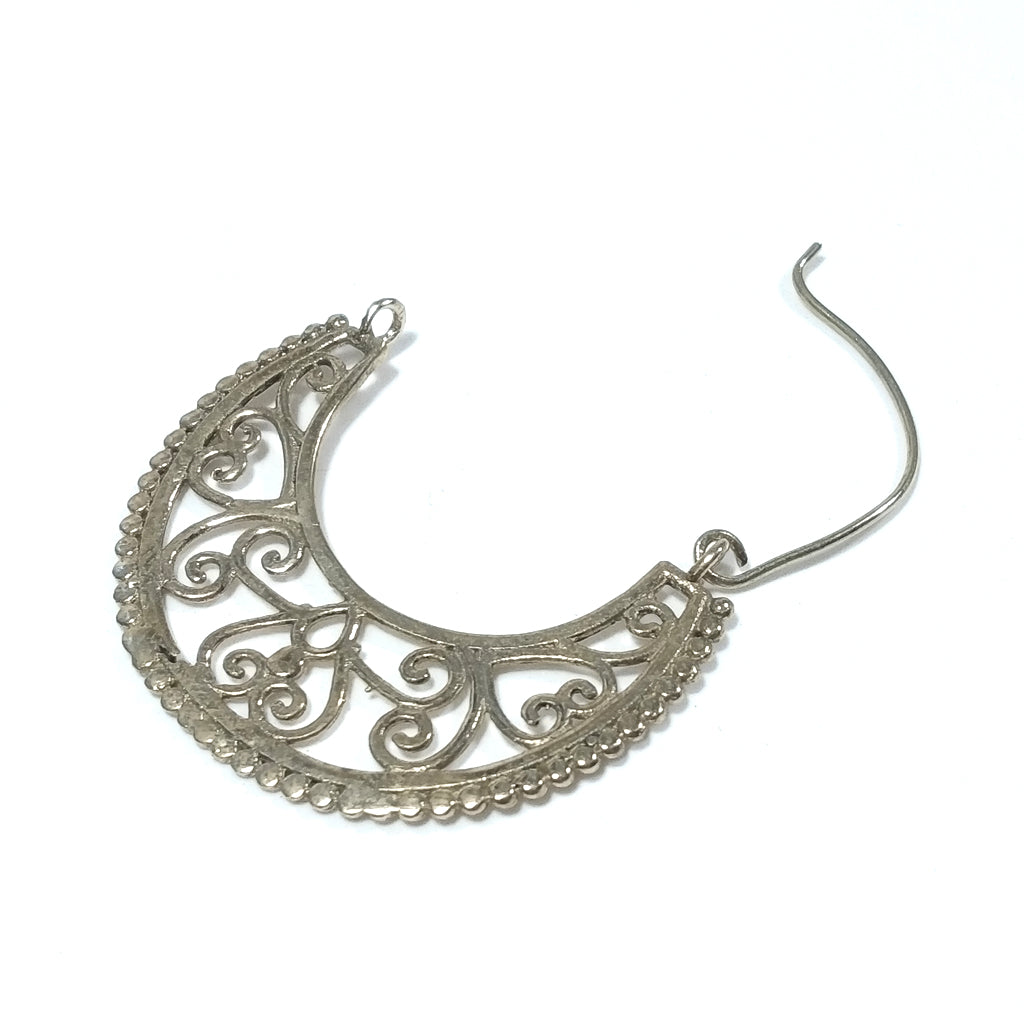 ETHNIC EARRINGS Polished brass EARRINGS | Folding fan