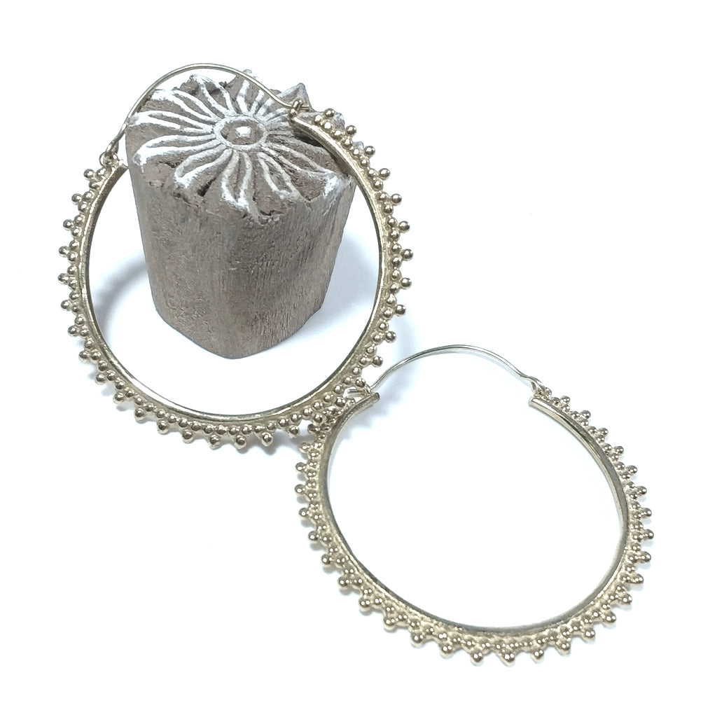 ORECCHINI ETNICI Ottone lucido ORECCHINI | Cerchio