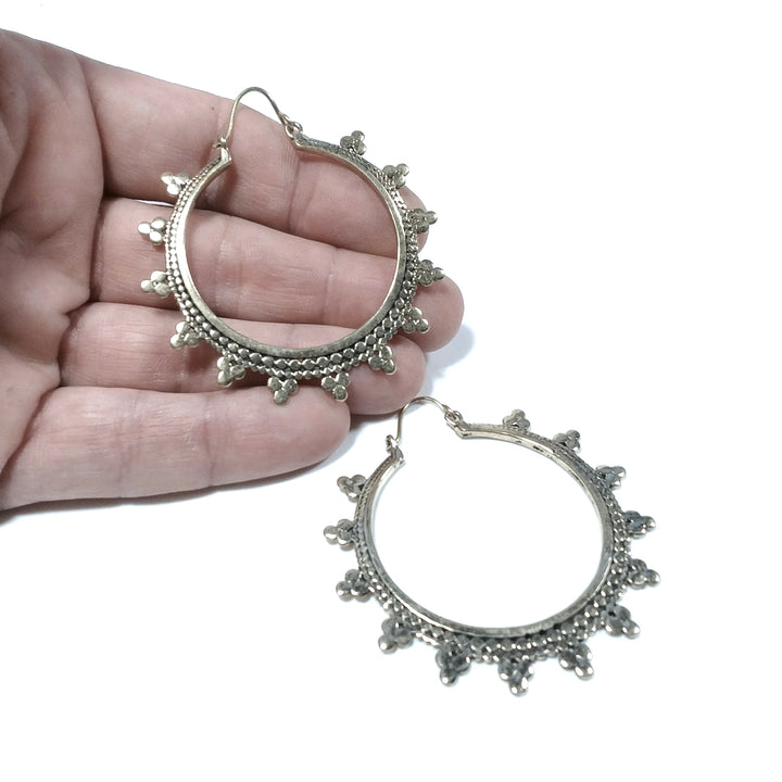 ETHNIC EARRINGS Polished brass EARRINGS | Circle