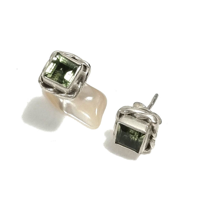MINI Orecchini argento 925 - Peridoto | Gioielli argento piercing