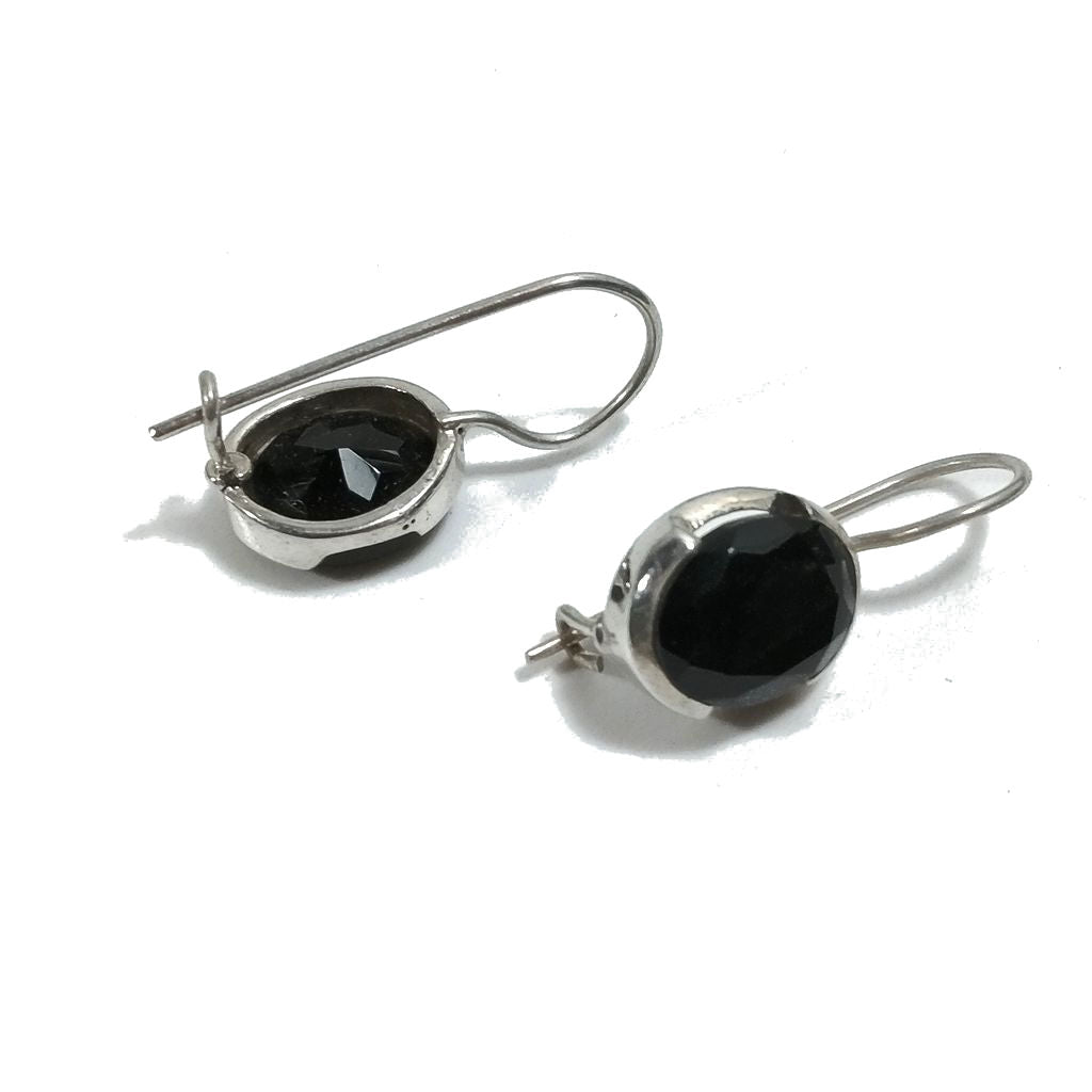 ORECCHINI Argento 925 ORECCHINI artigianali Spinello Nero | GIOIELLI argento