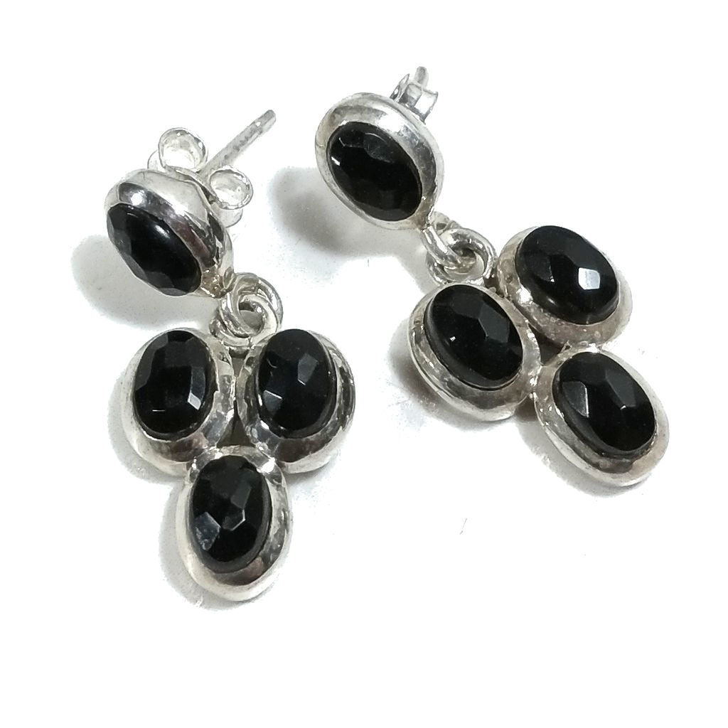 ORECCHINI Argento 925 ORECCHINI artigianali Spinello Nero | GIOIELLI argento