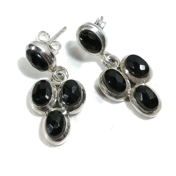 ORECCHINI Argento 925 ORECCHINI artigianali Spinello Nero | GIOIELLI argento