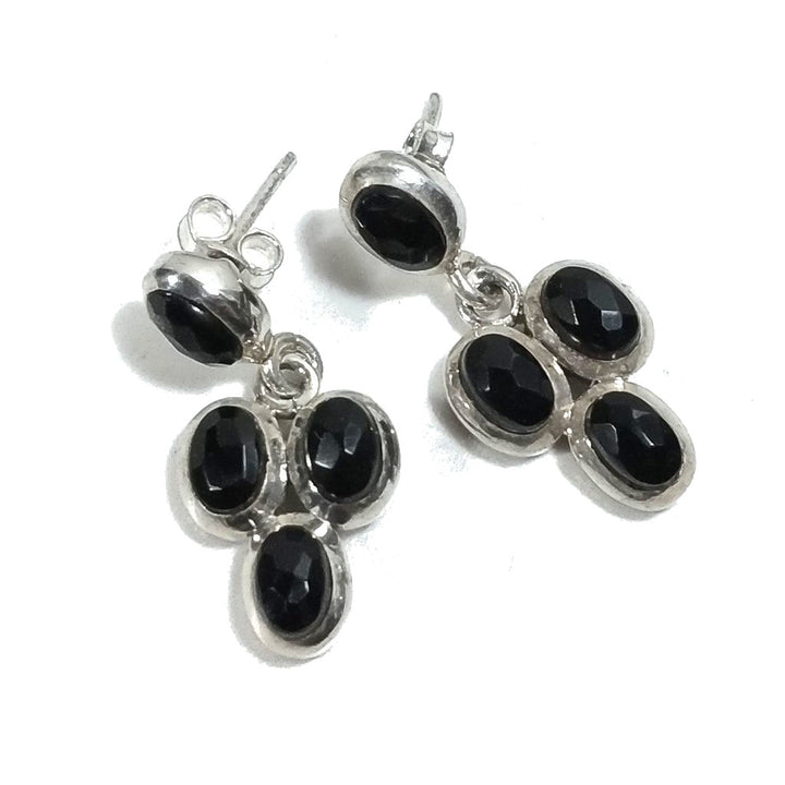 ORECCHINI Argento 925 ORECCHINI artigianali Spinello Nero | GIOIELLI argento