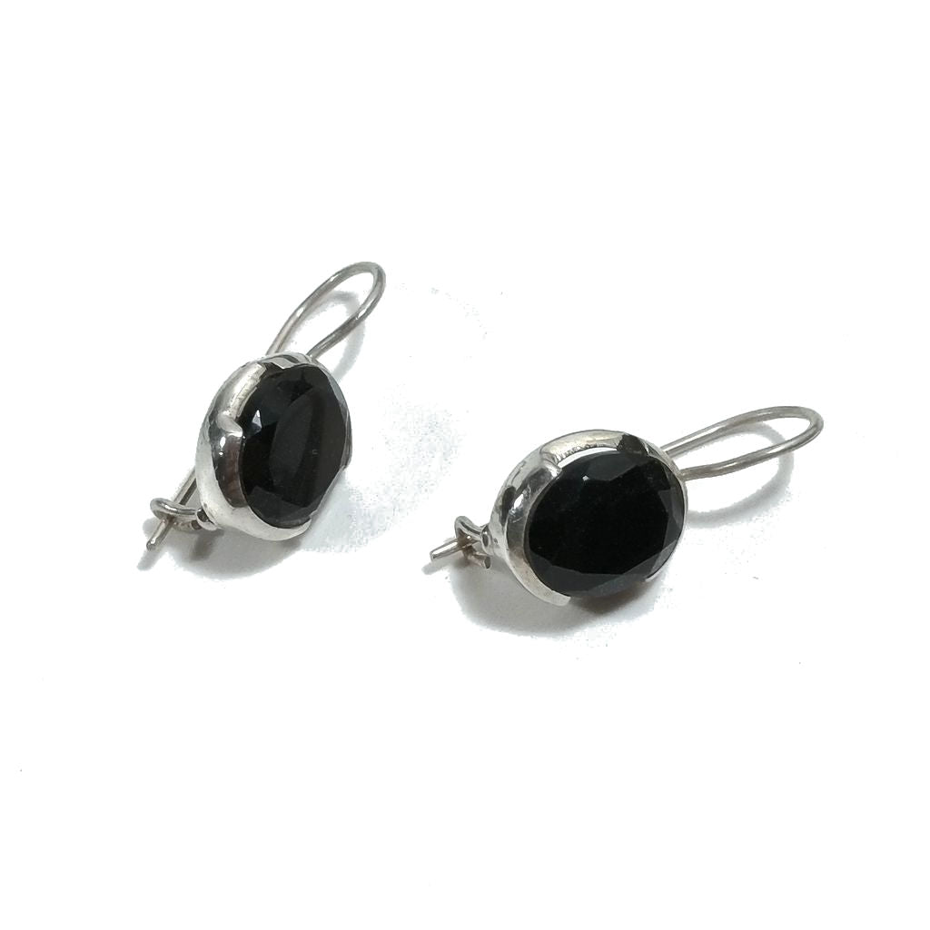 ORECCHINI Argento 925 ORECCHINI artigianali Spinello Nero | GIOIELLI argento