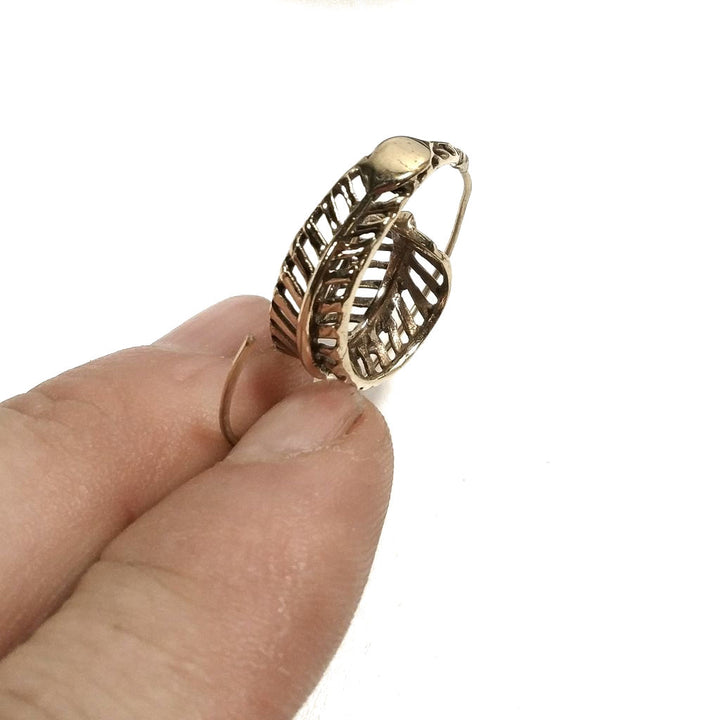 ORECCHINI ETNICI Ottone lucido ORECCHINI | SPIRALE | BOHO style