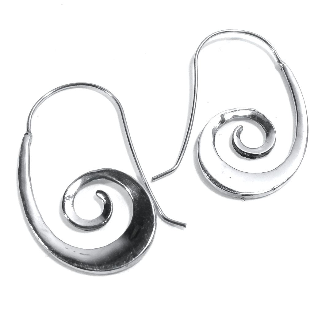 ORECCHINI ETNICI Ottone lucido ORECCHINI | SPIRALE | BOHO style