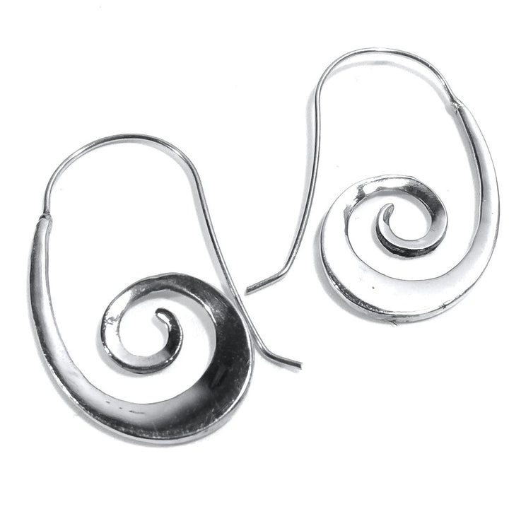 ORECCHINI ETNICI Ottone lucido ORECCHINI | SPIRALE | BOHO style