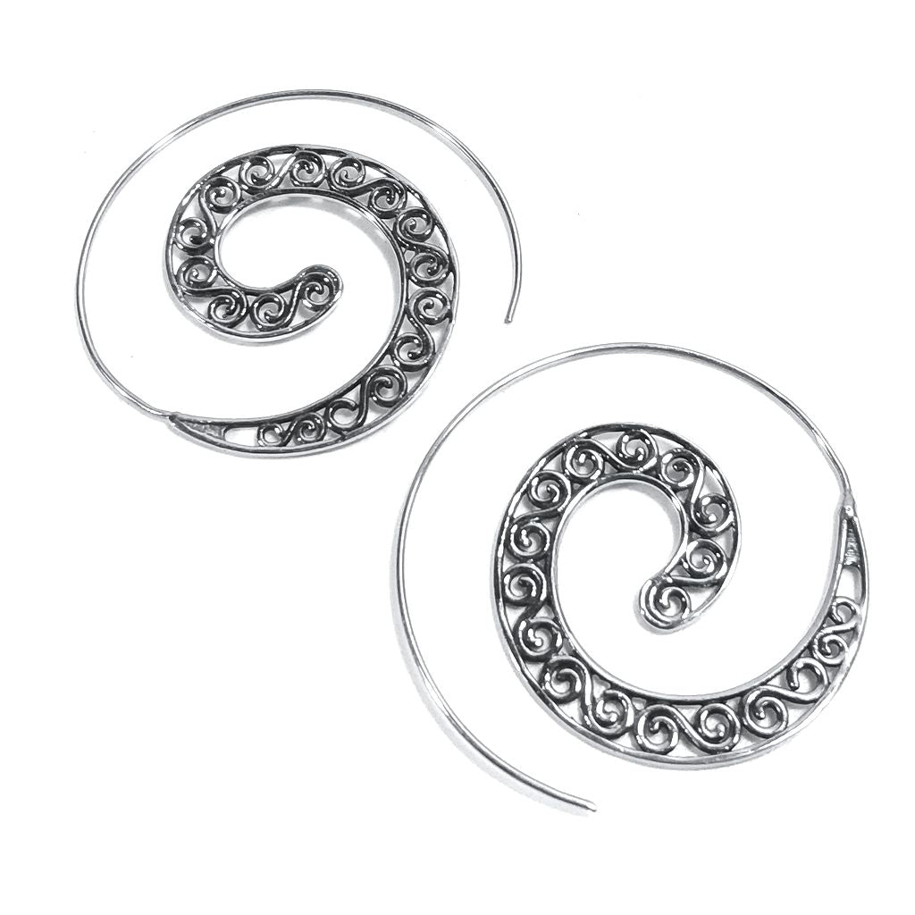 Orecchini etnici a spirale in ottone - BARGUD