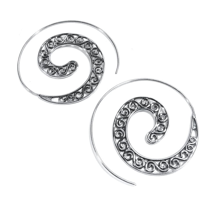 Orecchini etnici a spirale in ottone - BARGUD