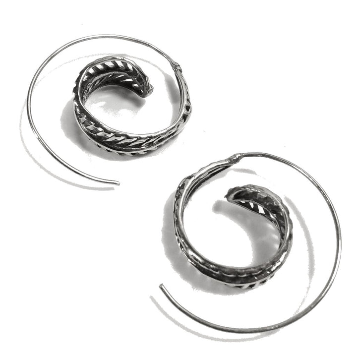 ORECCHINI ETNICI Ottone lucido ORECCHINI | SPIRALE | BOHO style