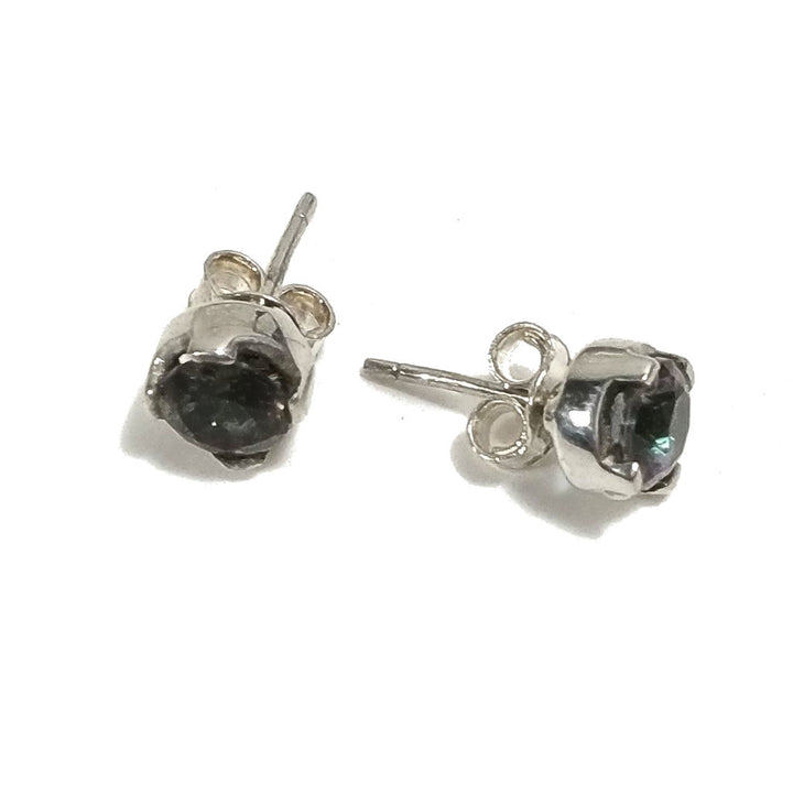 MINI EARRINGS 925 silver - Mystical Topaz | Silver piercing jewelry