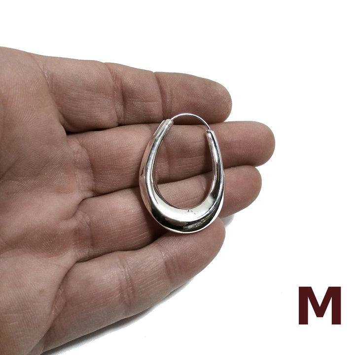 ORECCHINI a cerchio ovale in argento 925 - DANBURA