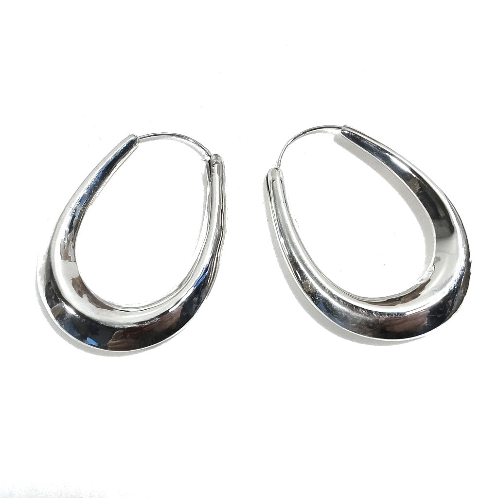 ORECCHINI a cerchio ovale in argento 925 - DANBURA