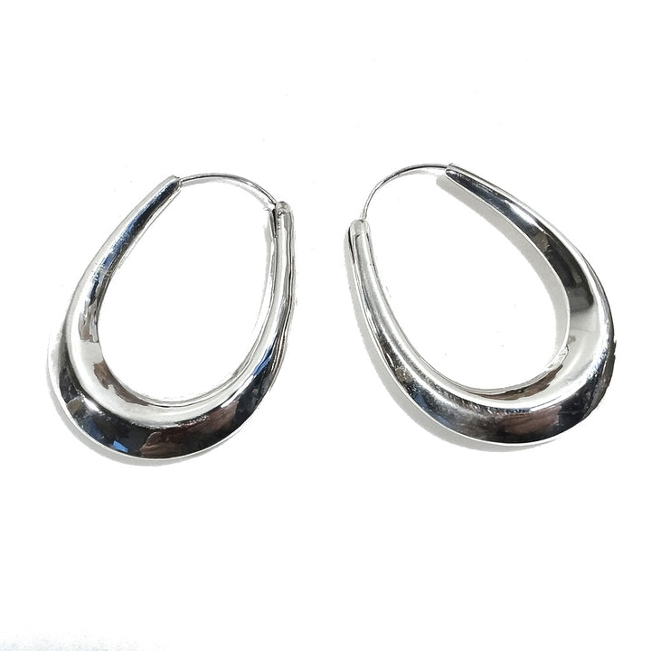 ORECCHINI a cerchio ovale in argento 925 - DANBURA