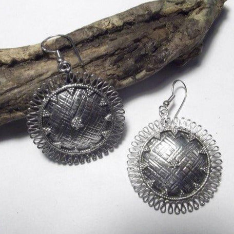 ORECCHINI etnici in argento 925 filigrana - SOLE