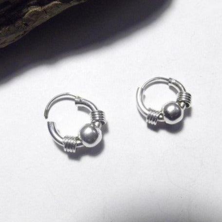 ORECCHINI etnici in argento 925 cerchio -filigrana