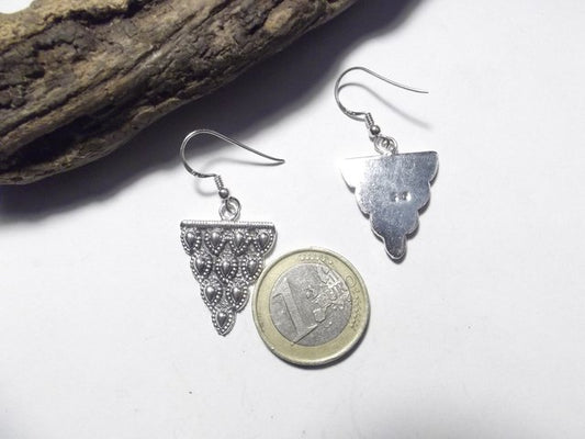 ORECCHINI etnici a triangolo in argento 925 - RISHIKESH