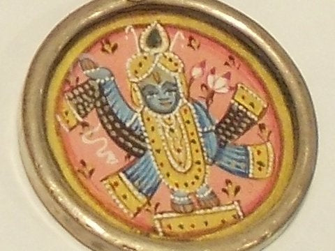 ETHNIC EARRING old silver LAXMI I