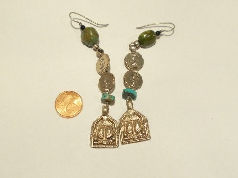 Ethnic earrings in antique silver - SALENA