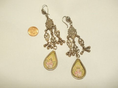 ETHNIC EARRING old silver LAXMI II (Lakshmi)