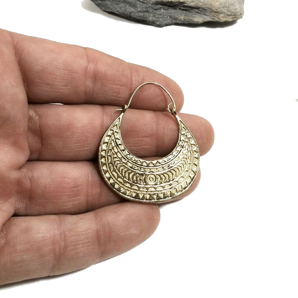 ORECCHINI ETNICI Ottone lucido ORECCHINI | KAREN - BOHO