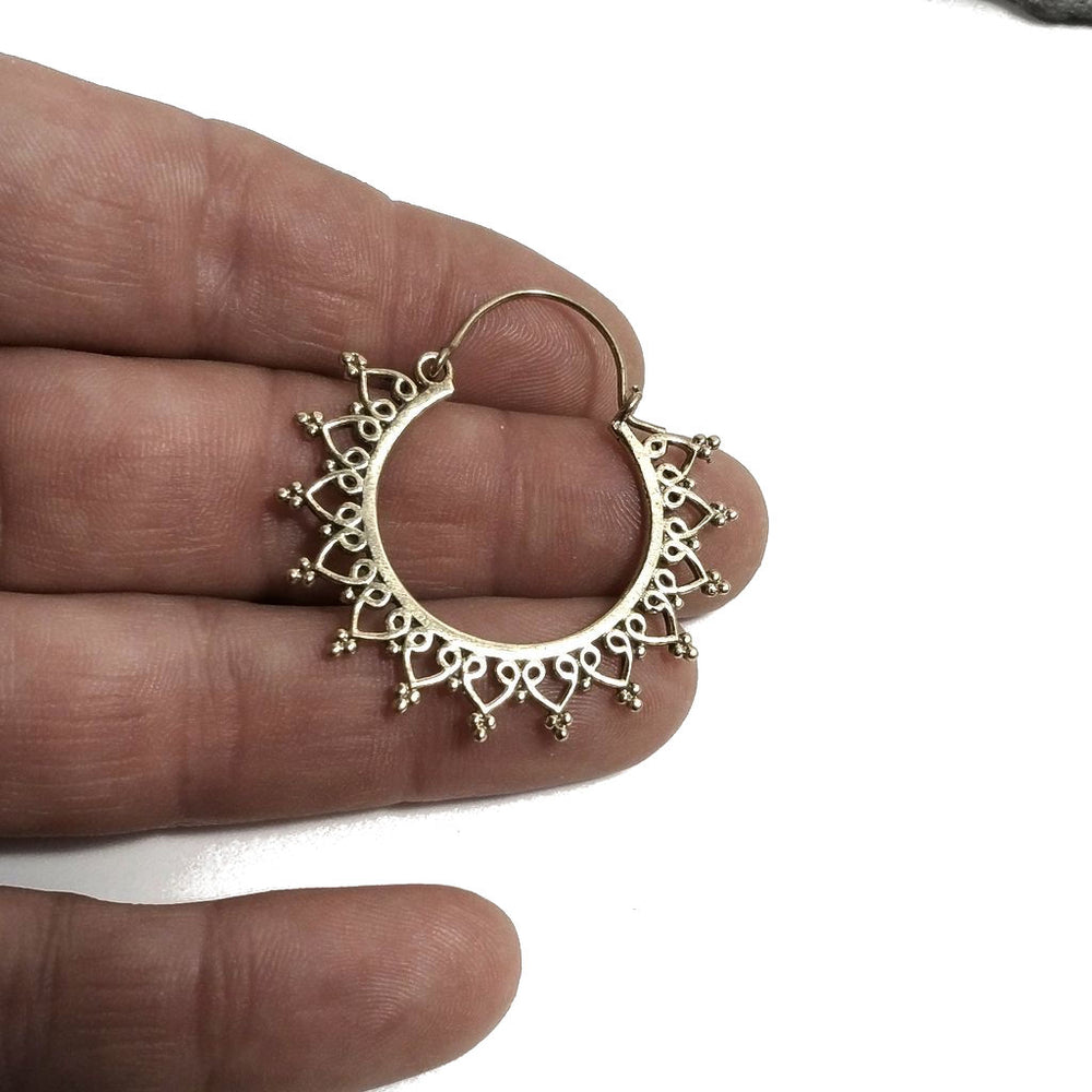 ORECCHINI ETNICI Ottone lucido ORECCHINI | Cerchio - BOHO
