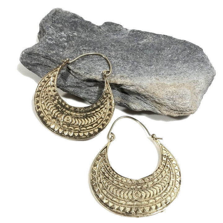 ORECCHINI ETNICI Ottone lucido ORECCHINI | KAREN - BOHO