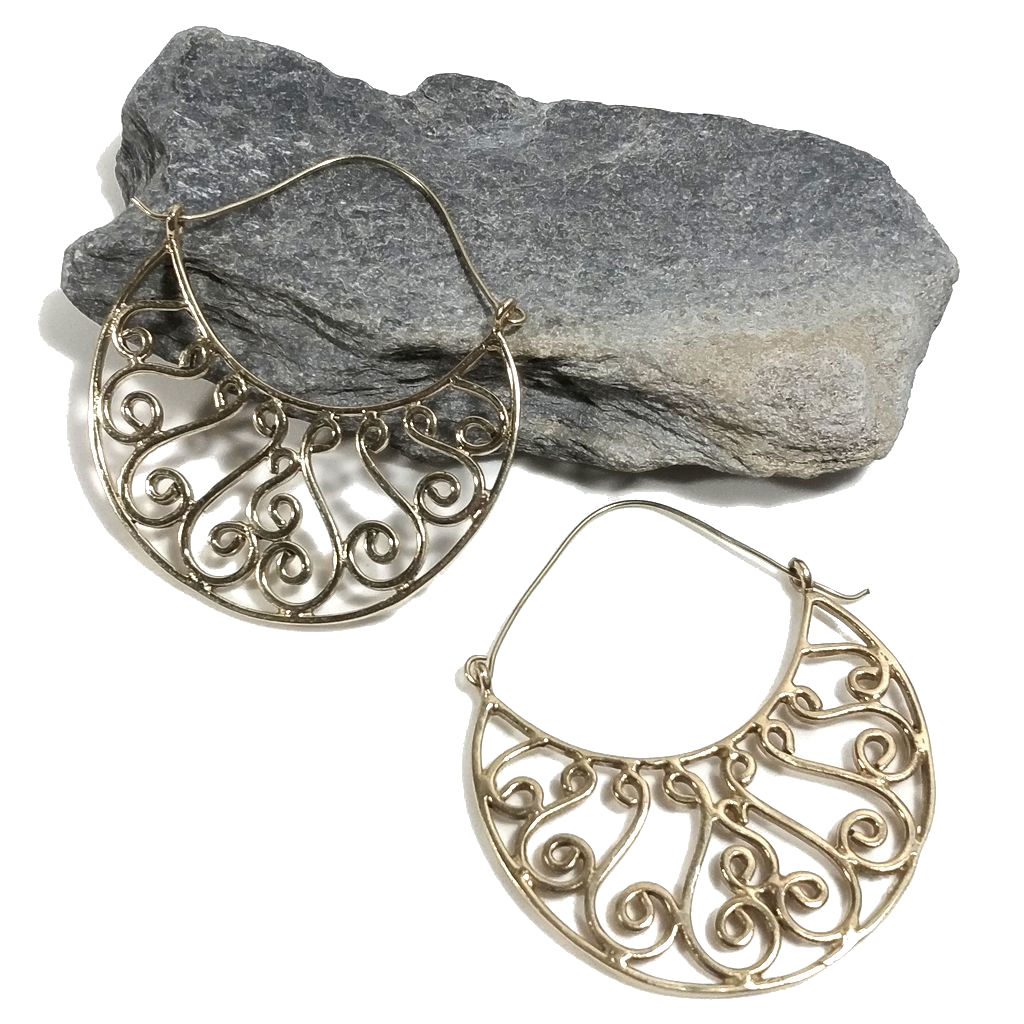 ORECCHINI ETNICI Ottone lucido ORECCHINI | Barocco - BOHO