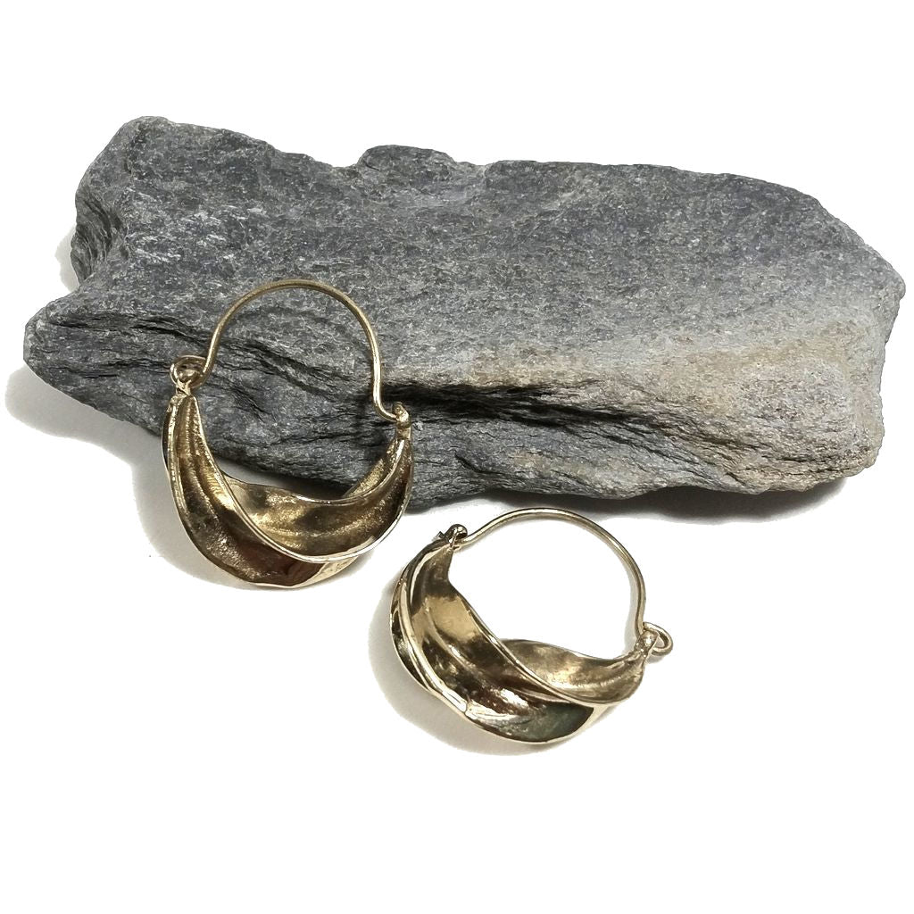 ORECCHINI ETNICI Ottone lucido Orecchini artigianali | Barocco | BOHO