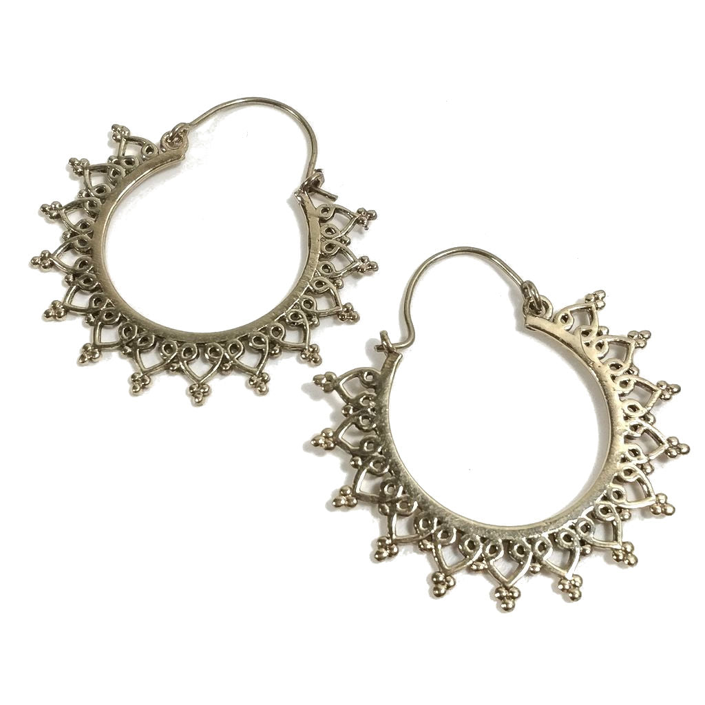 ORECCHINI ETNICI Ottone lucido ORECCHINI | Cerchio - BOHO