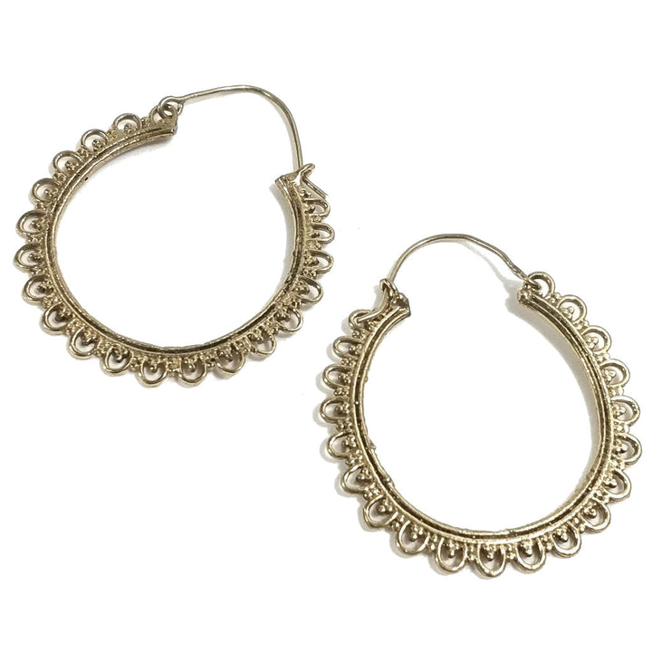 ORECCHINI ETNICI Ottone lucido ORECCHINI | Cerchio - BOHO