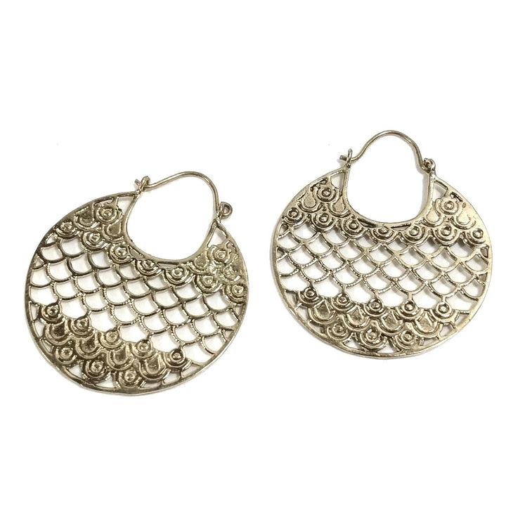 ORECCHINI ETNICI Ottone lucido Orecchini artigianali | Barocco | BOHO